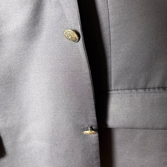 Austin Reed Mens Dillards Blue Worsted Wool Blazer Jacket 48R Gold Buttons - Picture 10 of 15